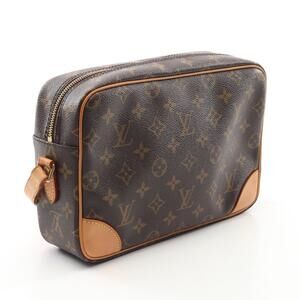Louis Vuitton Canvas Trocadero Shoulder Brown Bag Monogram Leather